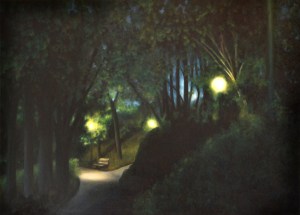 Nid de verdure, huile sur châssis toilé, 50x70 cm, 2015