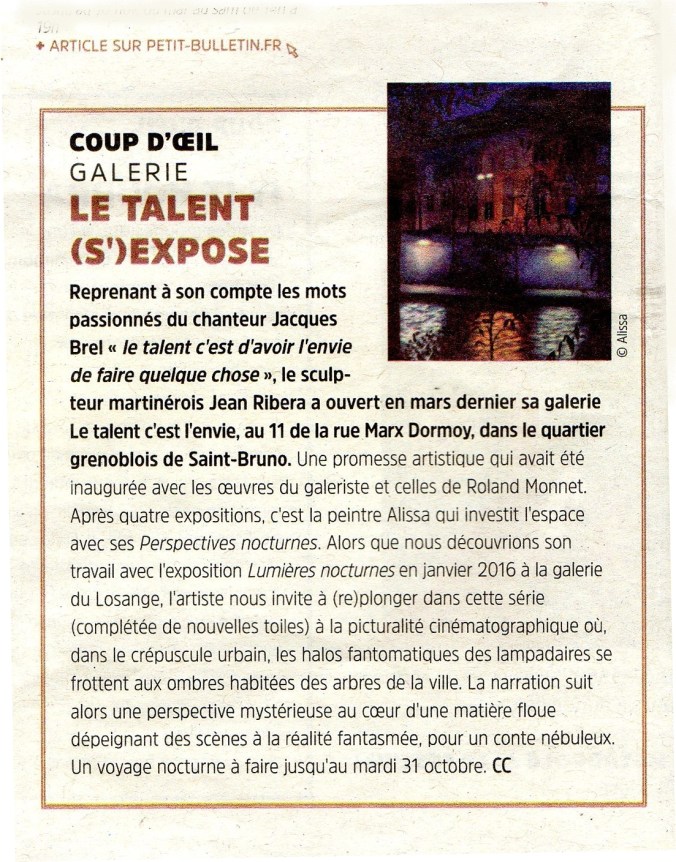 Petit Bulletin octobre 17